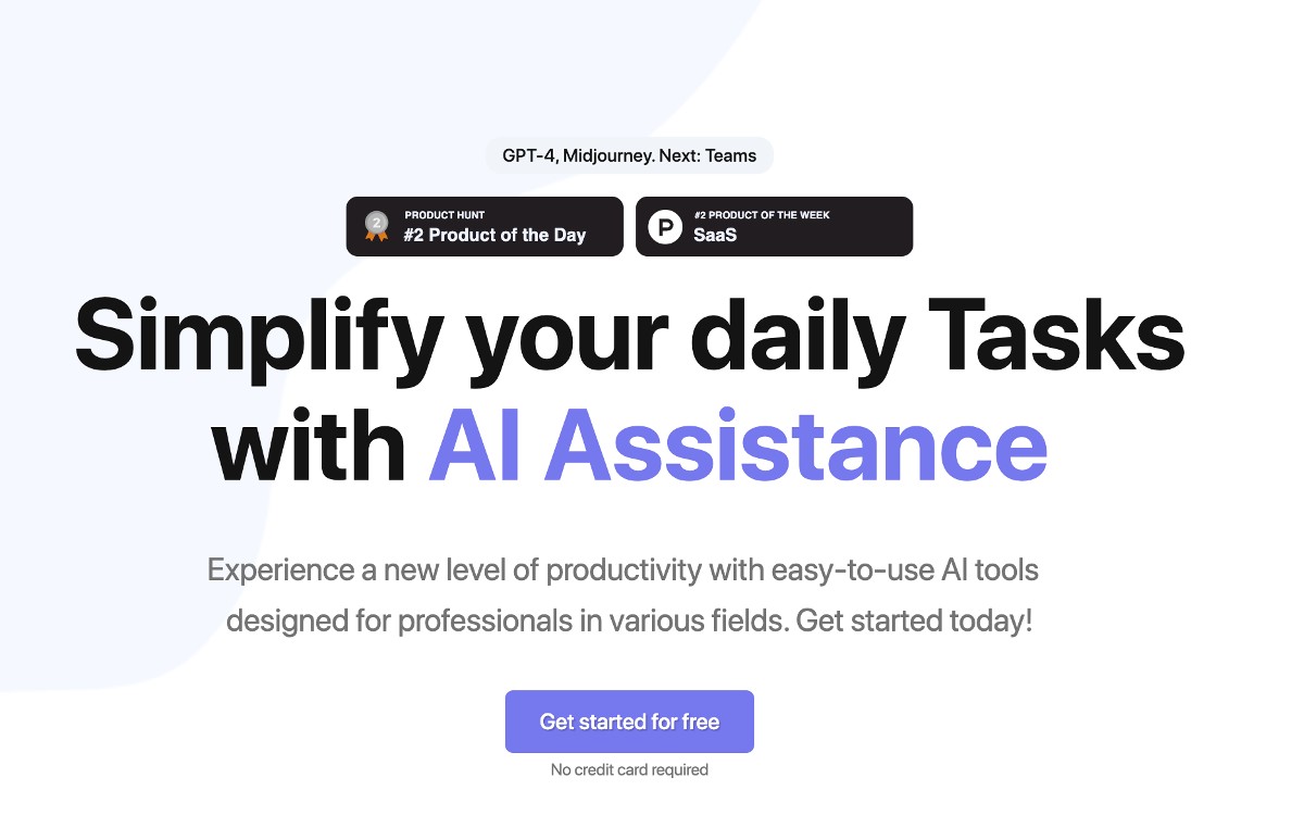 Simplify your daily Tasks with AI Assistance